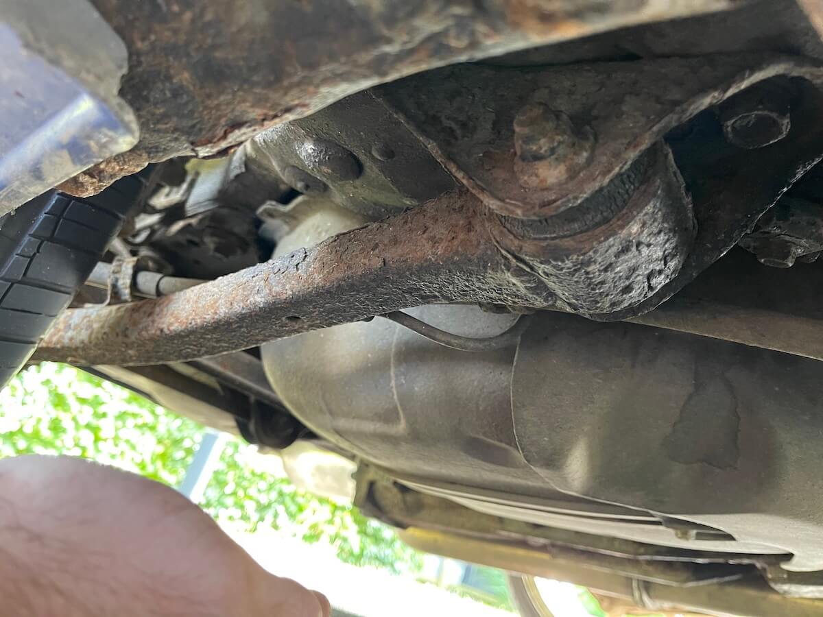 Rusted control arm